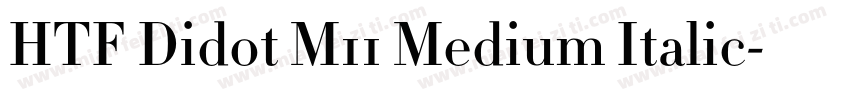HTF Didot M11 Medium Italic字体转换